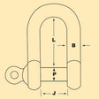 AG Stainless Steel Bow Shackle 8mm - PROTEUS MARINE STORE