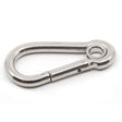 AG Carbine Hook with Eye Stainless Steel 7mm x 70mm - PROTEUS MARINE STORE