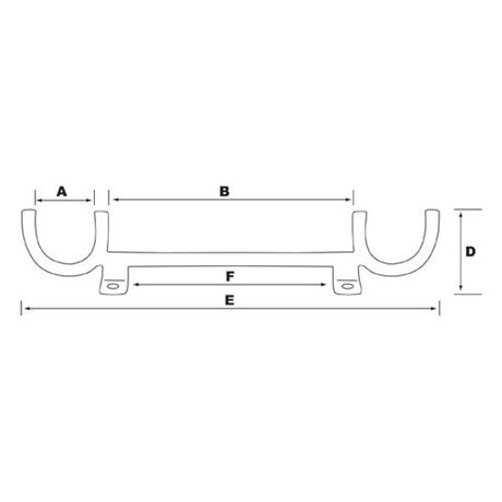 AG Plank & Pole Double Rack Brass (Pair) - PROTEUS MARINE STORE