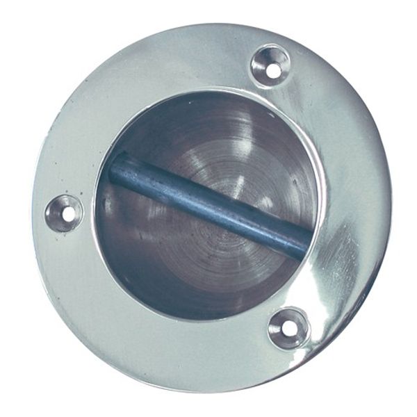 AG Chromed Brass Fender Eye Socket with SS Pin - PROTEUS MARINE STORE