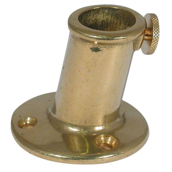 AG Flagpole Socket Brass 52 x 20mm ID 10 Degree - PROTEUS MARINE STORE