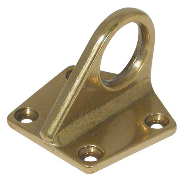 AG Fender Eye Plate Brass (37 x 37 x 30mm) - PROTEUS MARINE STORE