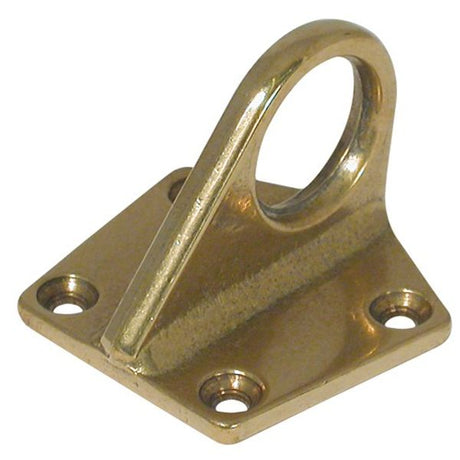 AG Fender Eye Plate Brass (37 x 37 x 30mm) - PROTEUS MARINE STORE