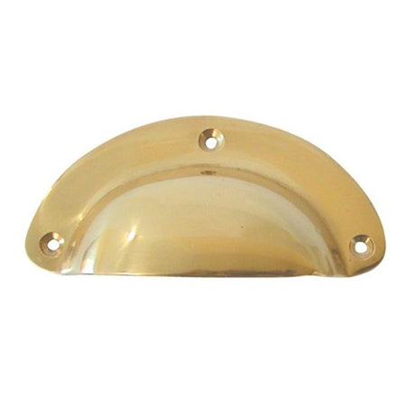 AG Hooded Drawer Pull Cast Brass Plain - PROTEUS MARINE STORE