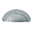 AG Hooded Drawer Pull Cast Chrome Plain - PROTEUS MARINE STORE