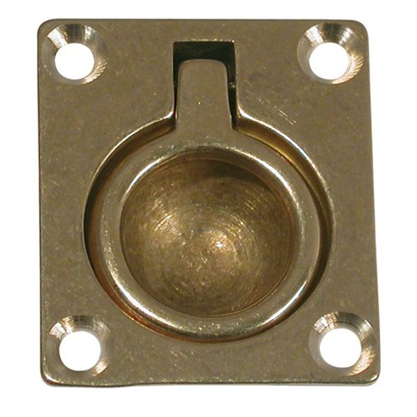 AG Lifting Ring Flush Brass 45 x 38mm - PROTEUS MARINE STORE