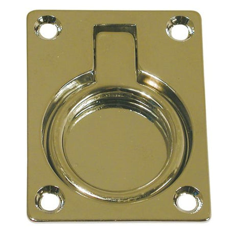 AG Lifting Ring Flush Brass 63 x 48mm - PROTEUS MARINE STORE