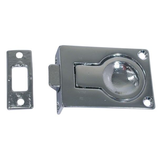 AG Spring Latch Flush Ring & Keep Chrome - PROTEUS MARINE STORE