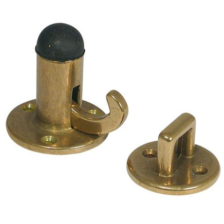 AG Small Door Holder Manual Brass - PROTEUS MARINE STORE