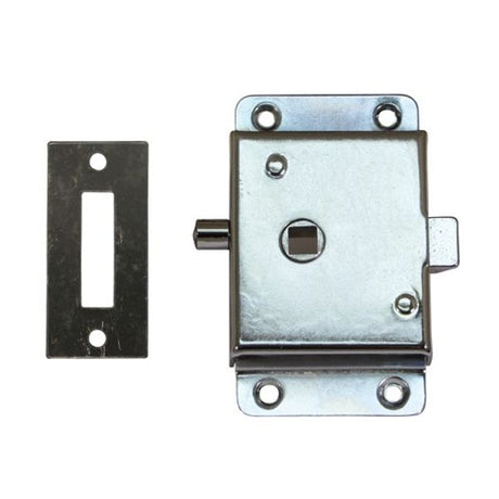 AG Rim Latch (Large) Chrome with Flat Striker Plate - PROTEUS MARINE STORE