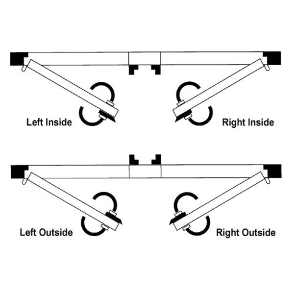 AG Rim Lock with Striker Brass (Left Inside) - PROTEUS MARINE STORE
