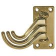 AG Foldaway Coat Hook Treble Brass 72 x 36mm - PROTEUS MARINE STORE