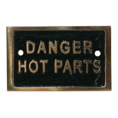 AG Danger Hot Parts Name Plate Brass (70 x 45mm) - PROTEUS MARINE STORE