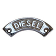 AG Diesel Deck Filler Name Plate Chrome Curved - PROTEUS MARINE STORE