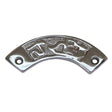 AG Pump Out Fitting Name Plate Chrome Curved - PROTEUS MARINE STORE
