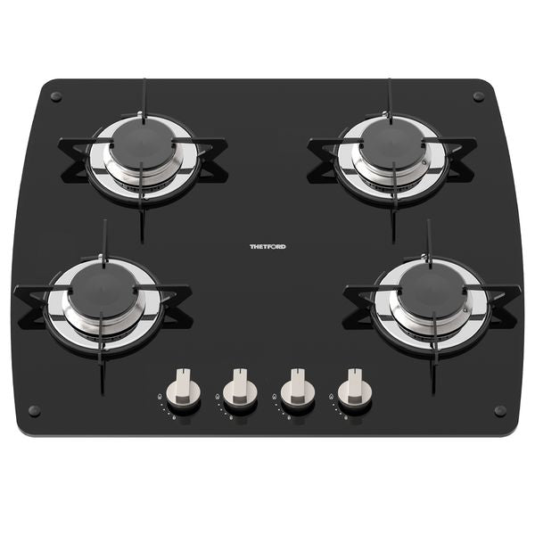 Thetford 9 Series 4 Burner Hob Black - PROTEUS MARINE STORE
