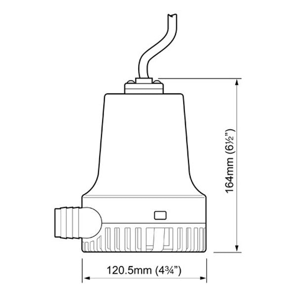 Whale Orca 2000 Electric Submersible Bilge Pump (12V / 126 LPM / 28.5mm Hose) - PROTEUS MARINE STORE