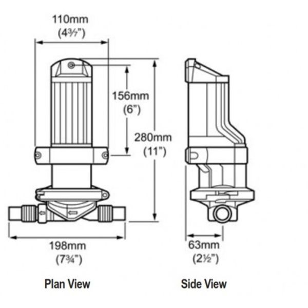 Whale Gulper 320 Bilge/Waste Pump with Strainer 12V - PROTEUS MARINE STORE