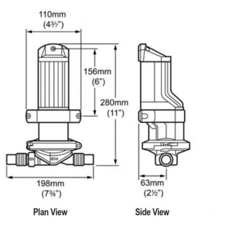 Whale Gulper 320 Bilge/Waste Pump with Strainer 12V - PROTEUS MARINE STORE