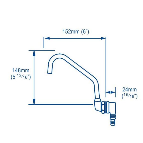 Whale Faucet Tuckaway Standard White - PROTEUS MARINE STORE