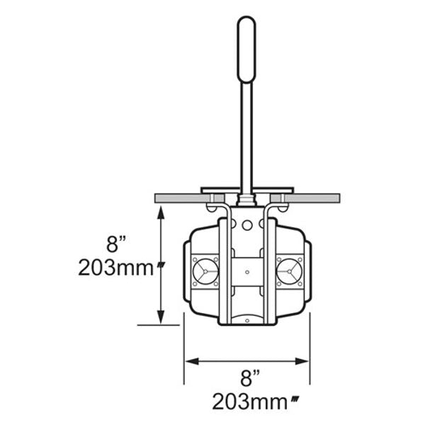 Whale Mk5 Double Acting Manual Bilge Pump Through Deck Mount - PROTEUS MARINE STORE