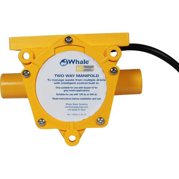 Whale IC Grey Water Two Way Manifold (25mm Ports / 4m Cable) - PROTEUS MARINE STORE