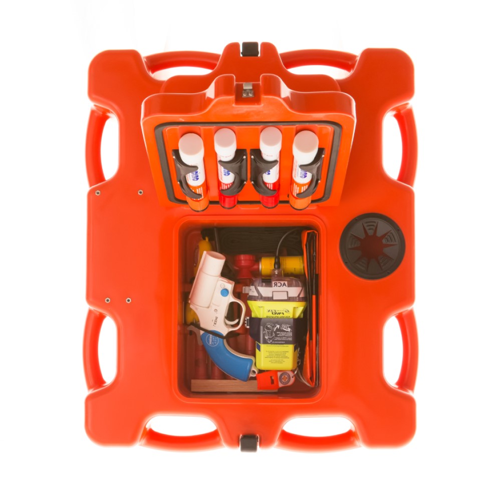 Life Cell The Crewman Emergency Pod Grab Case Flotation Device for up to 8 People - Orange - PROTEUS MARINE STORE