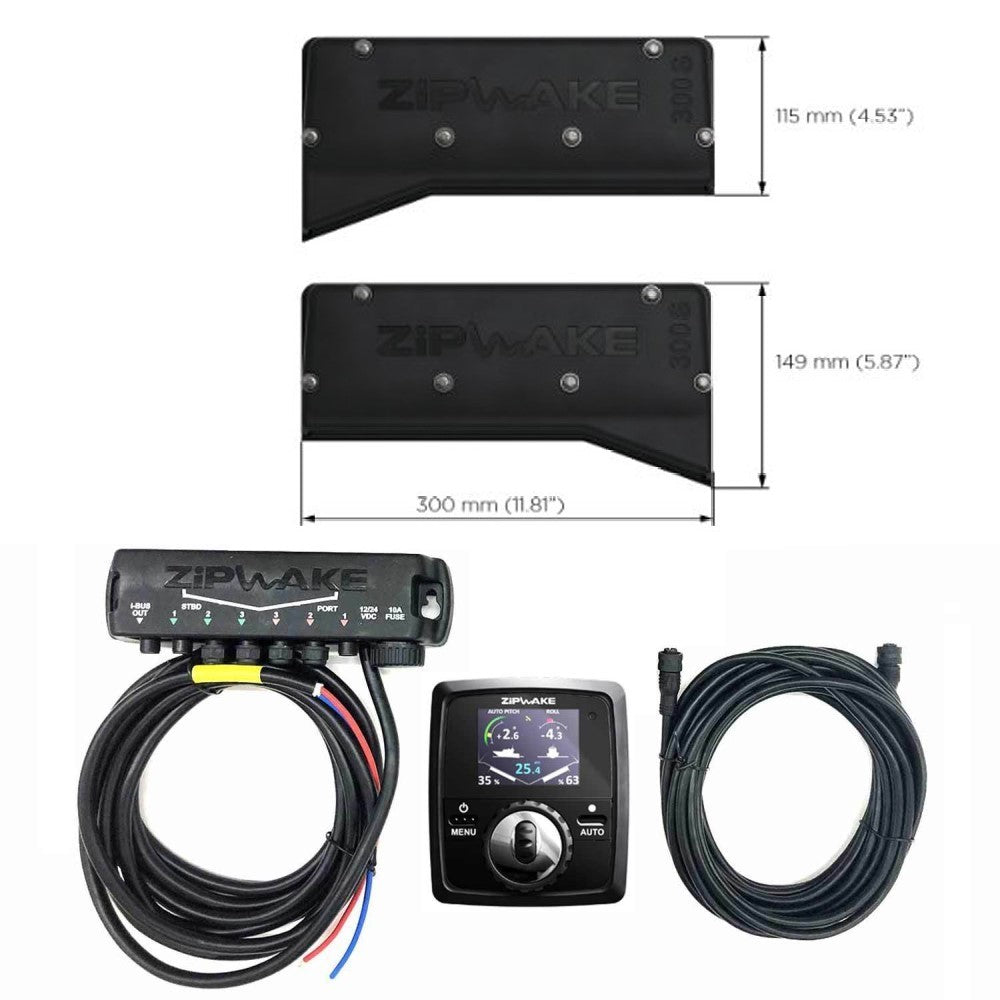 Zipwake Series S Dynamic Trim Control Kit - 300S Chine Interceptor - PROTEUS MARINE STORE