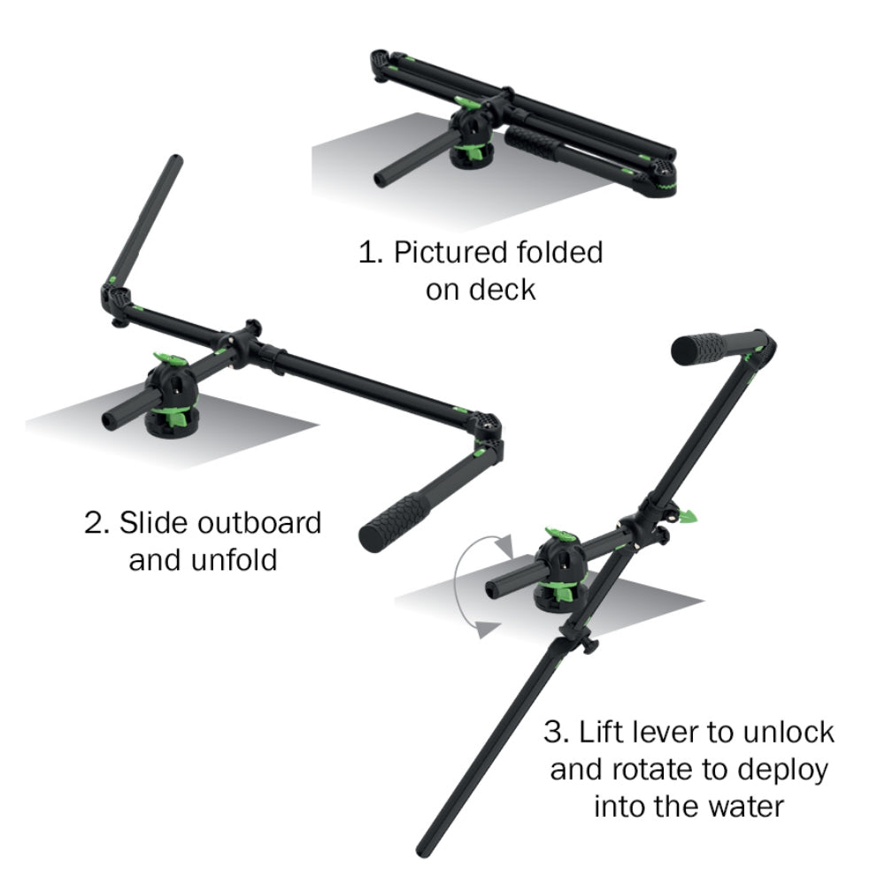 Railblaza HEXX Live Pole 30 - Live Sonar Transducer Mount - PROTEUS MARINE STORE