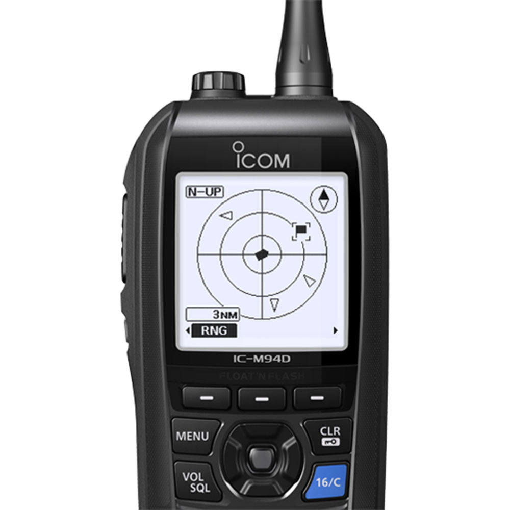 ICOM IC-M94D Euro Buoyant Handheld Marine VHF with DSC & AIS - PROTEUS MARINE STORE