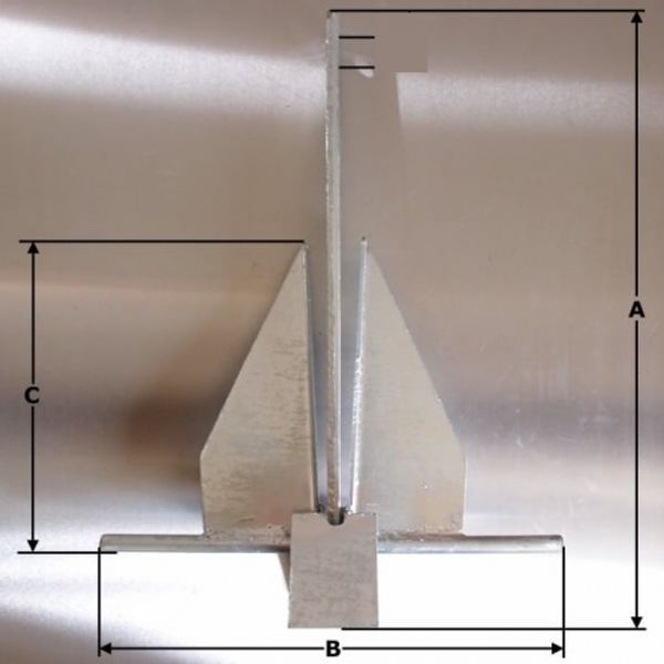 AG Galvanised Cruising Anchor 30kg - PROTEUS MARINE STORE