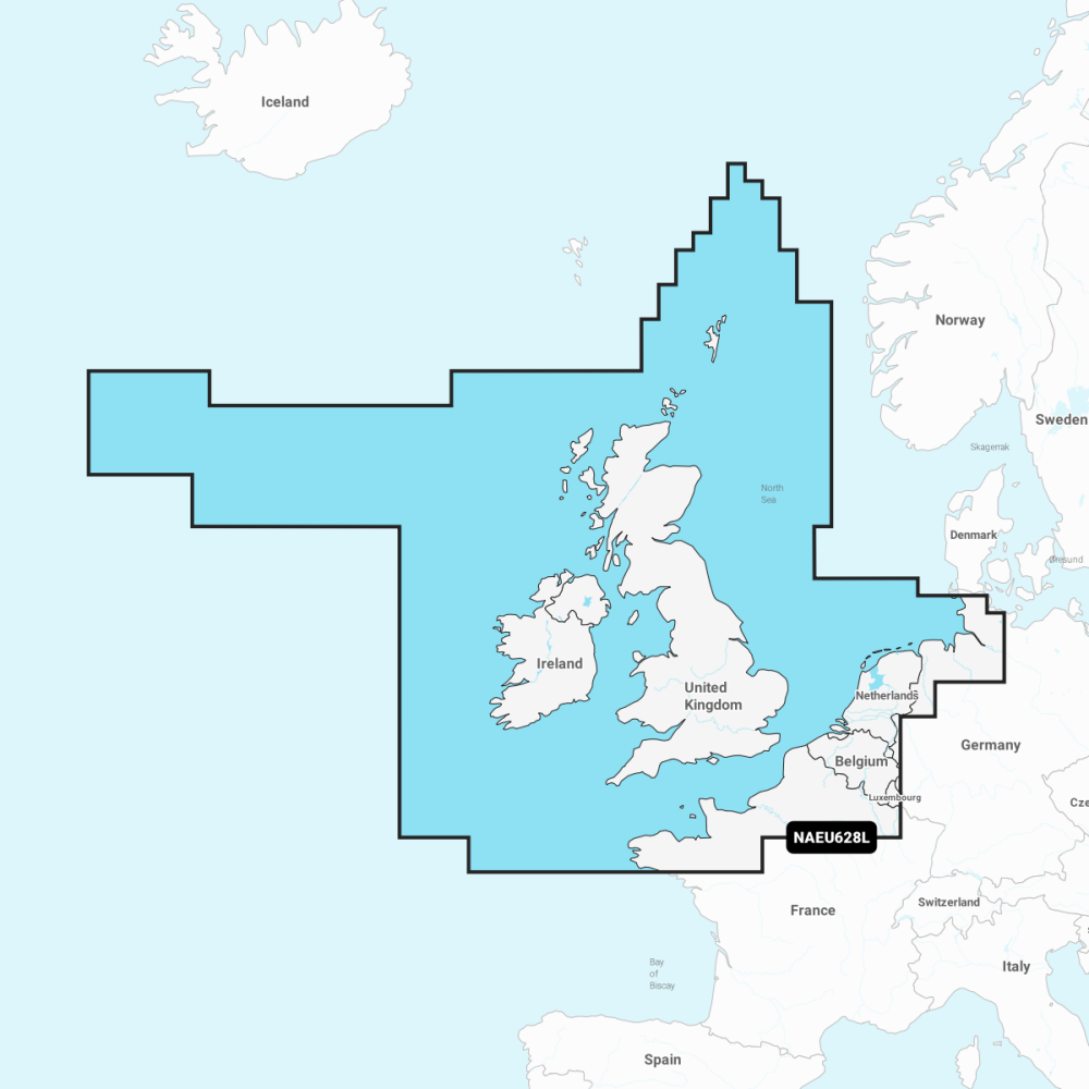 Navionics+ Large Chart: EU628L - UK, Ireland & Holland - PROTEUS MARINE STORE
