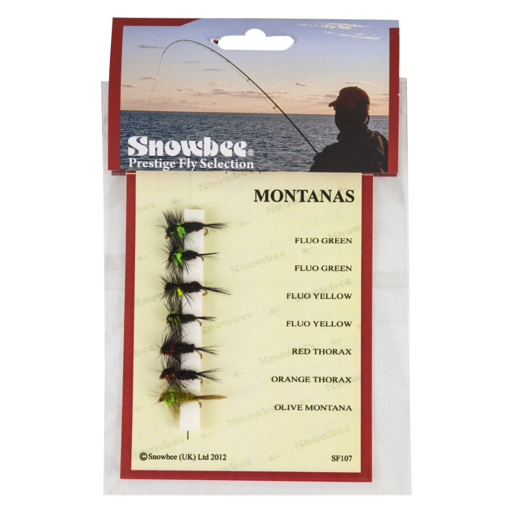 Snowbee Stillwater & General Fly Selection - SF107 Montanas - PROTEUS MARINE STORE