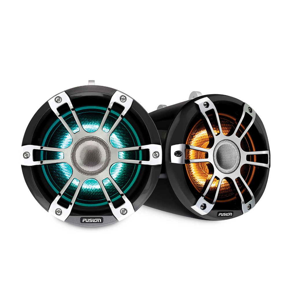 Fusion SG-FLT772SPC 7.7" CRGBW LED Wake Speakers 280W - Sports Chrome - PROTEUS MARINE STORE