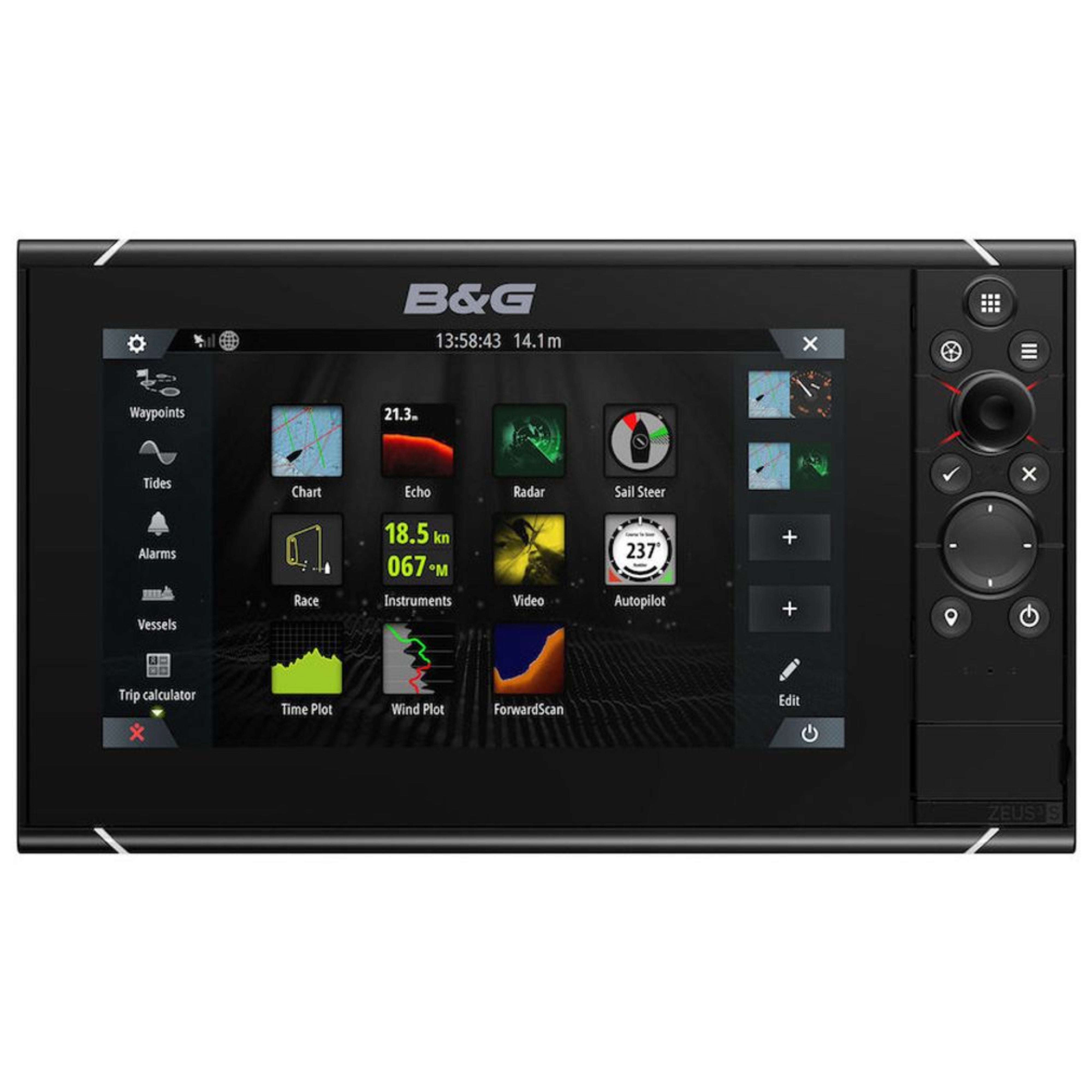 B&G Zeus3S Glass Helm 16" Multifunction Chartplotter Display - Thumbnail 5