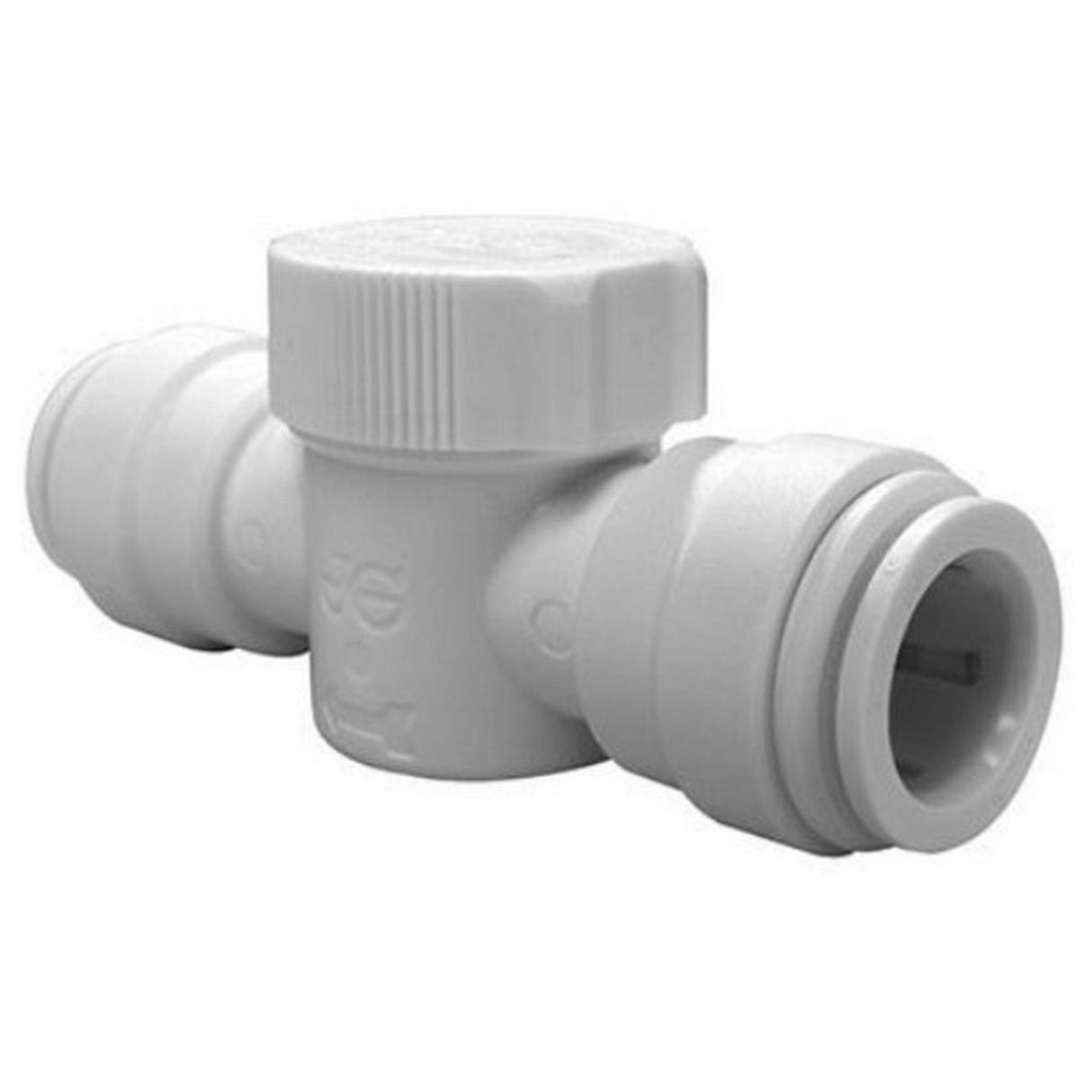 JG Speedfit Push Fit 15mm Inline Hot & Cold Water Tap/ Valve - White
