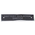 AG SP Battery Isolation Switch Label Chrome 75 x 19mm - PROTEUS MARINE STORE