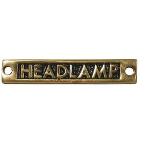 AG Headlamp - Oblong Name Plate Brass - PROTEUS MARINE STORE