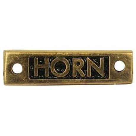 AG Horn - Oblong Name Plate Brass - PROTEUS MARINE STORE