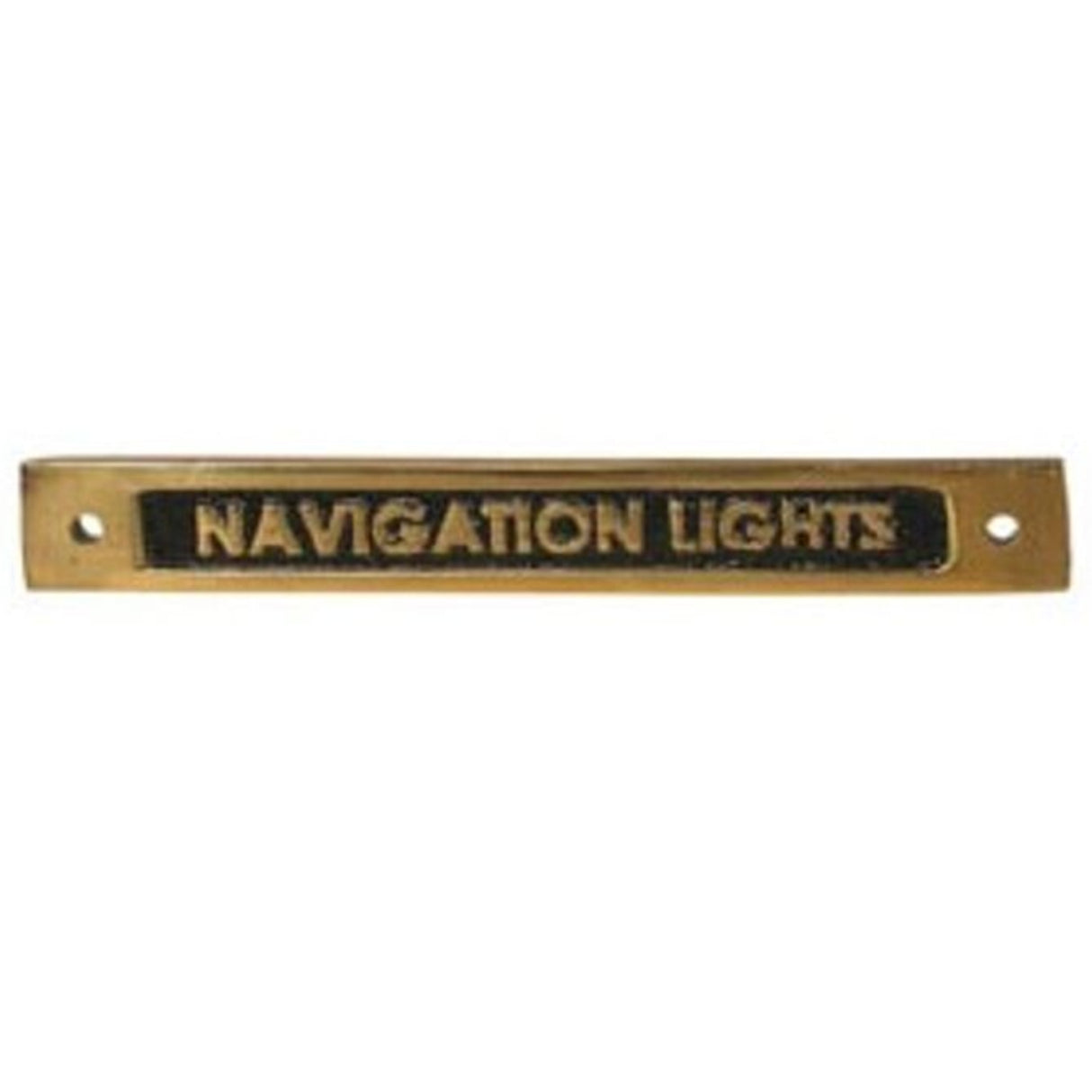 AG Navigation Lights - Oblong Name Plate Brass - PROTEUS MARINE STORE
