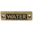 AG Water - Oblong Name Plate Brass - PROTEUS MARINE STORE