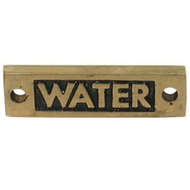 AG Water - Oblong Name Plate Brass - PROTEUS MARINE STORE