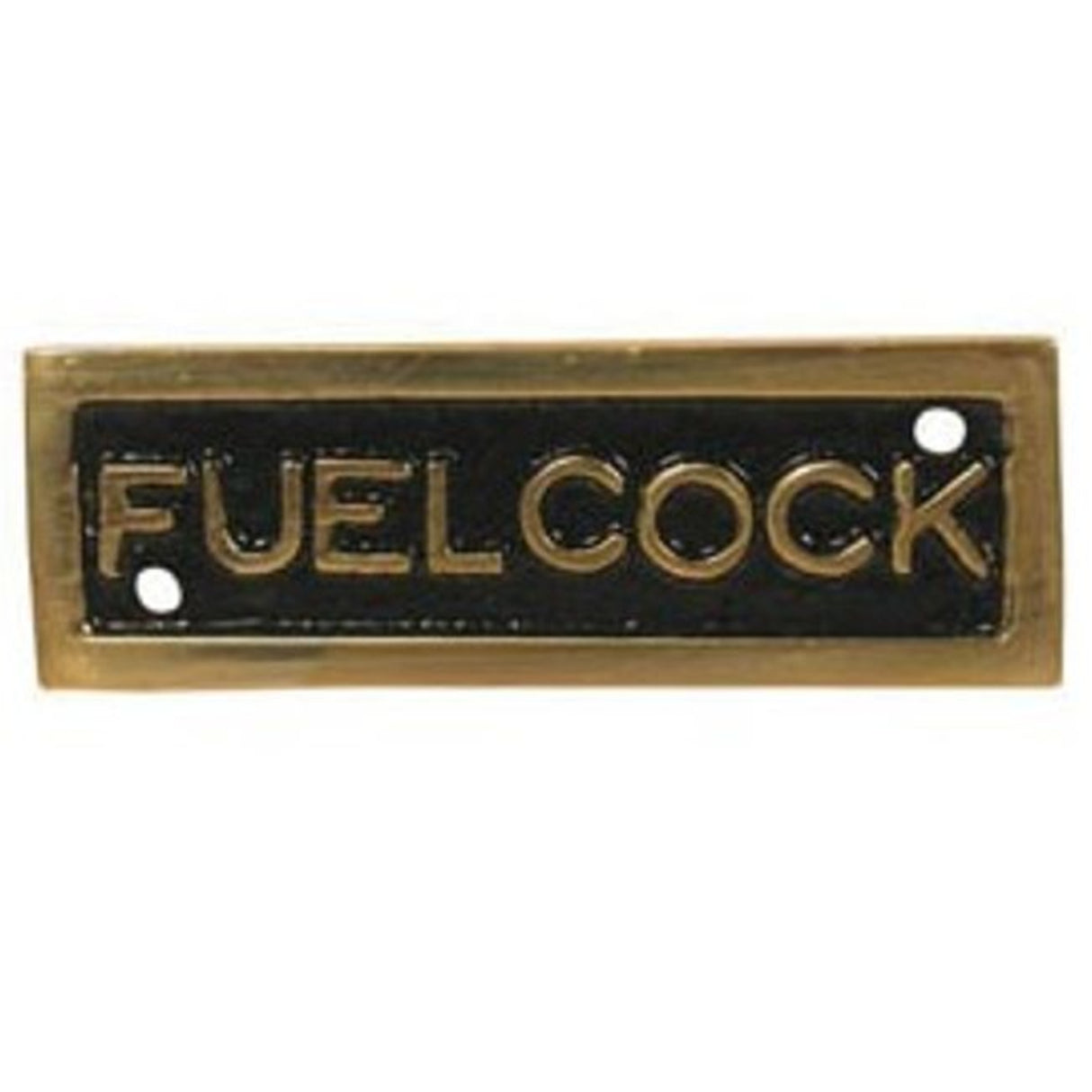 AG Fuel Cock Name Plate Brass - PROTEUS MARINE STORE