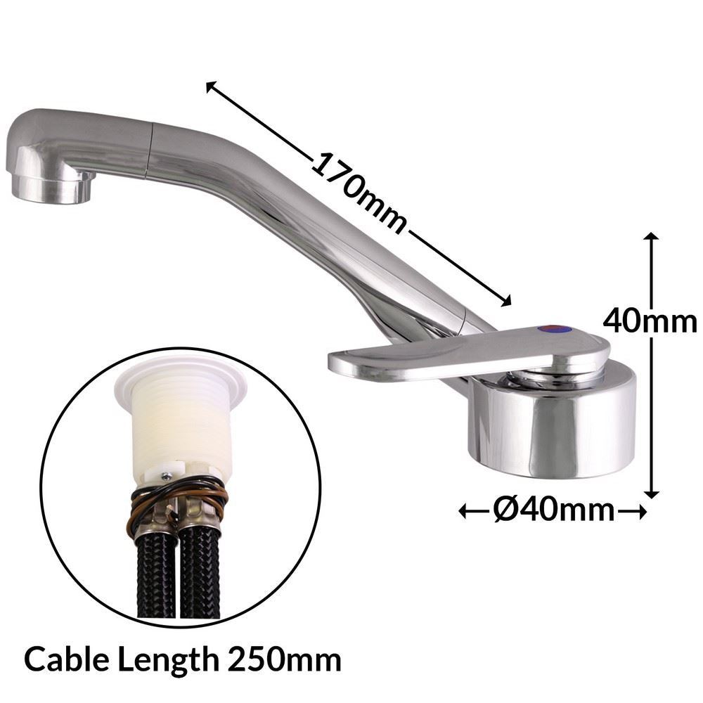 Florenz Chrome 90 Degree Turn Mixer Tap