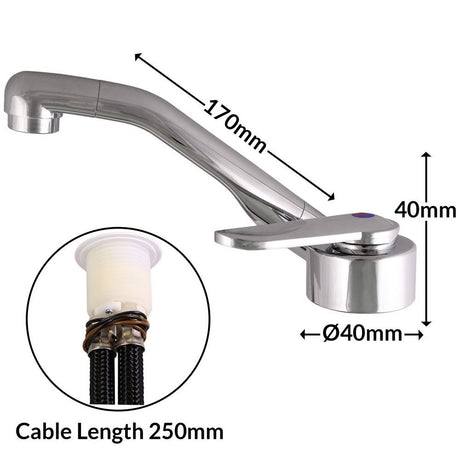 Florenz Chrome 90 Degree Turn Mixer Tap