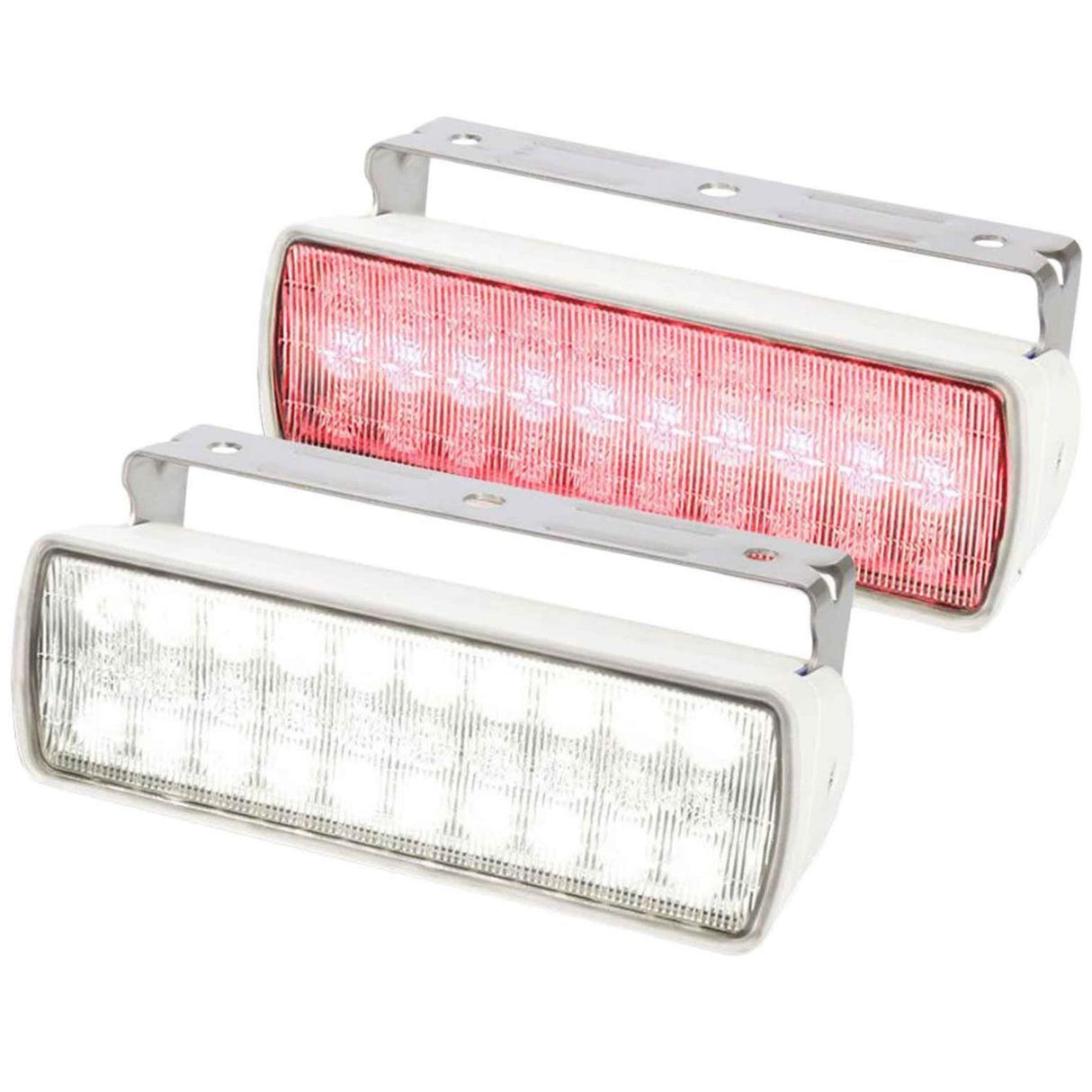 Hella Sea Hawk-XL Dual Colour LED Floodlight (Red/White, White Case)