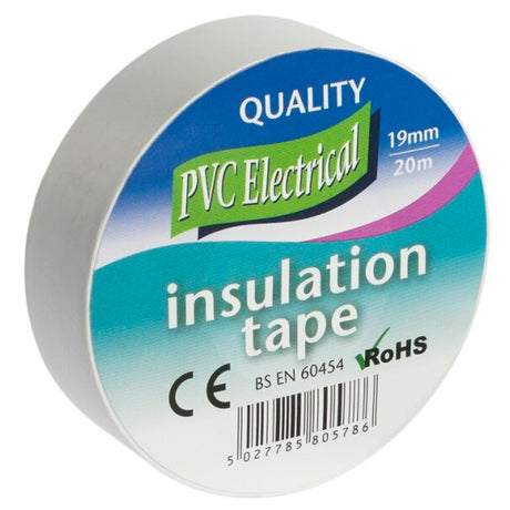 Electrical PVC Insulation Tape White 19mm x 20m - PROTEUS MARINE STORE