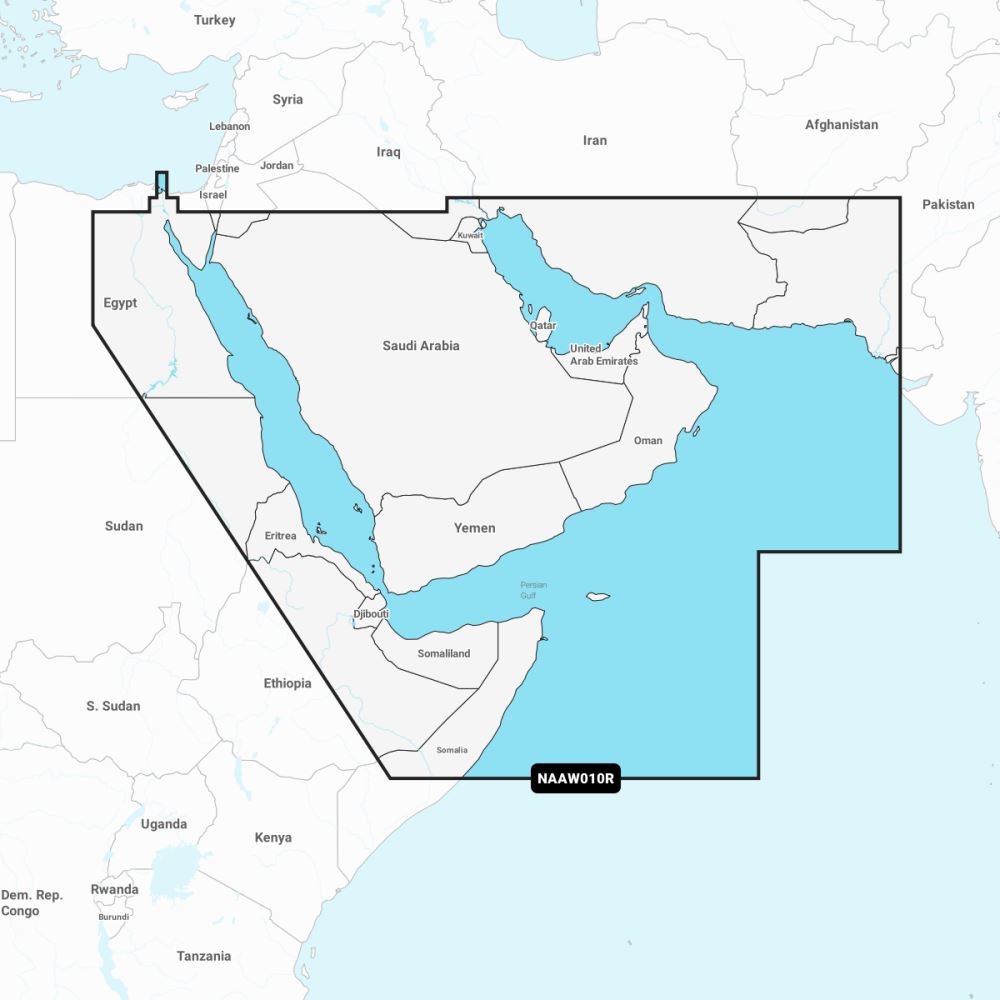 Navionics+ Regular Chart: AW010R -  The Gulf & Red Sea - PROTEUS MARINE STORE