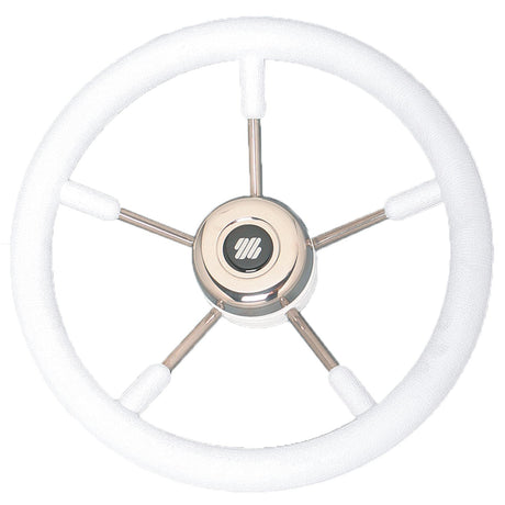 Ultraflex Steering Wheel (350mm / White Soft Grip) - PROTEUS MARINE STORE