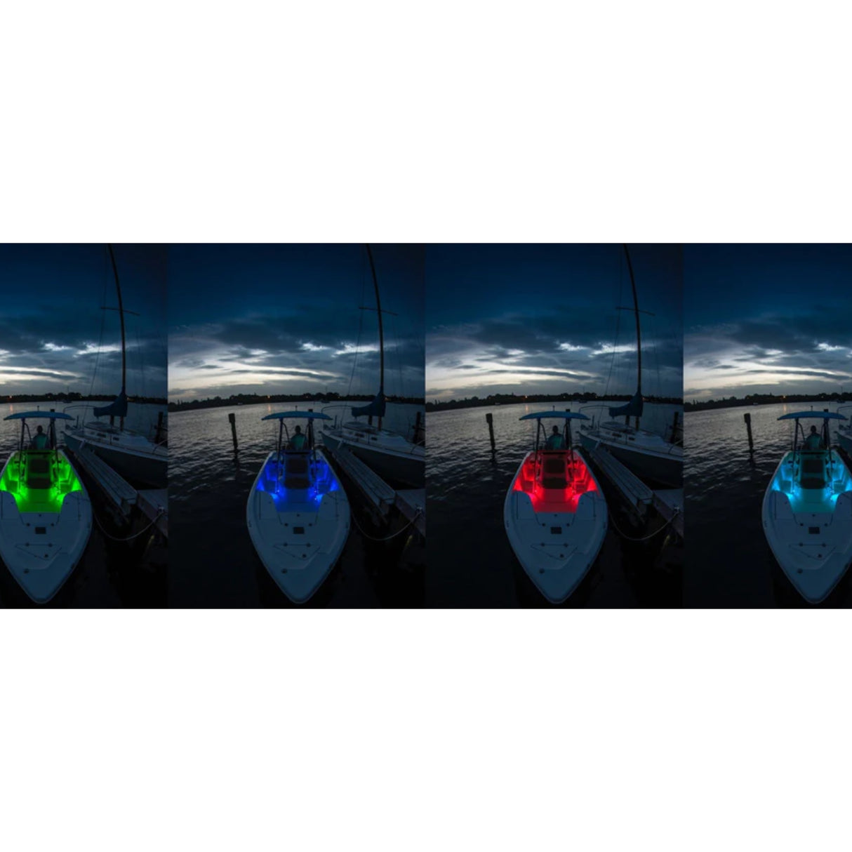 Stinger 6.5" White Coaxial Marine Speakers With Built-In Multi-Color Rgb Lighting - PROTEUS MARINE STORE